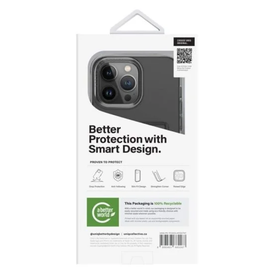 Cover Iphone 15 Pro Max Hybrid Air Fender Uniq - Smoked (Grey Tinted)